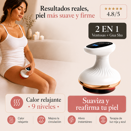 Masajeador Corporal 2 en 1 con Calor y Succión